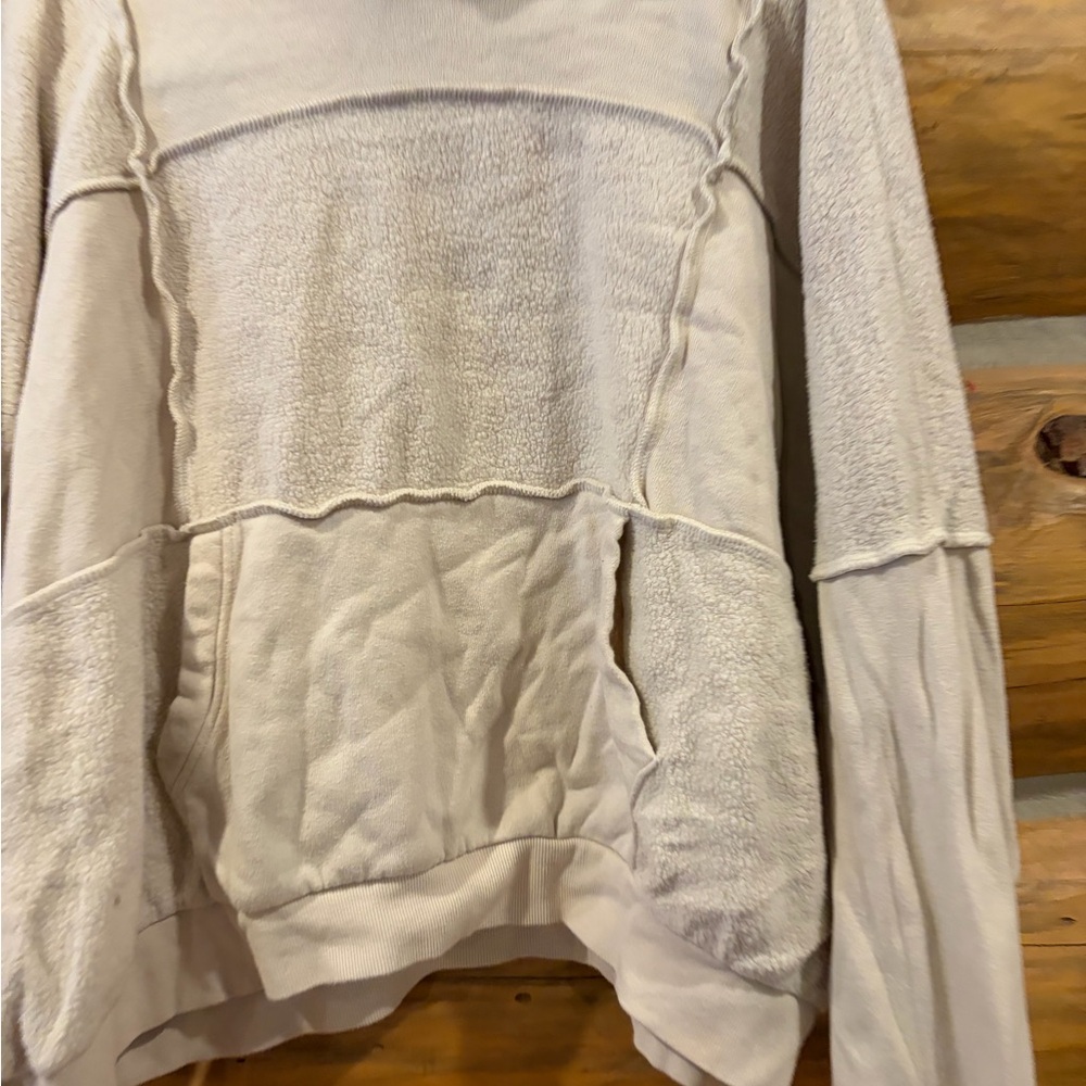 Aerie Patchwork Pullover Cream Size Large - image 3